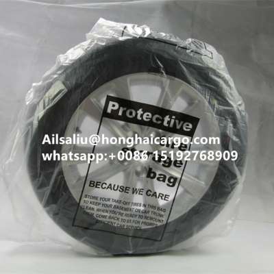 4 Mil S size Auto disposable Plastic Clear Tire Bag Heavy Duty Polyethylene Wheel Bags For Car